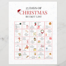 Arte de lista de tareas de 25 días de Navidad