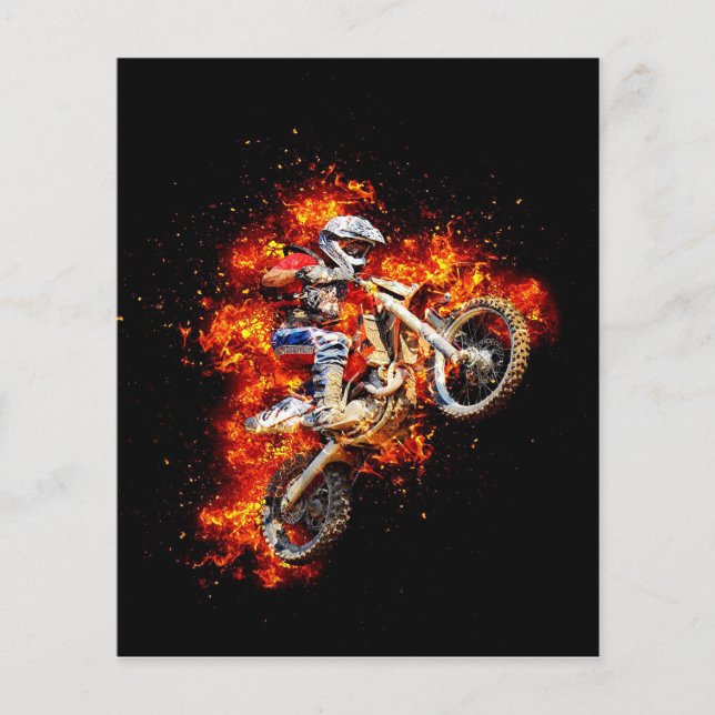 Flyer Arte de Muro de Motocross  (Frente)