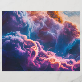 Flyer Arte de Nebulosa Espacial Abstracta - Cósmico Colo