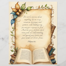 Arte de versículo cristiano de Filipenses 4:6-7
