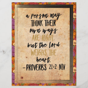Flyer Arte de versículos de la Biblia cristiana Proverbi