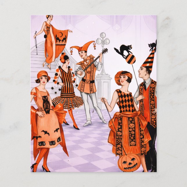 Flyer Arte Deco Vintage Halloween años 20  (Frente)