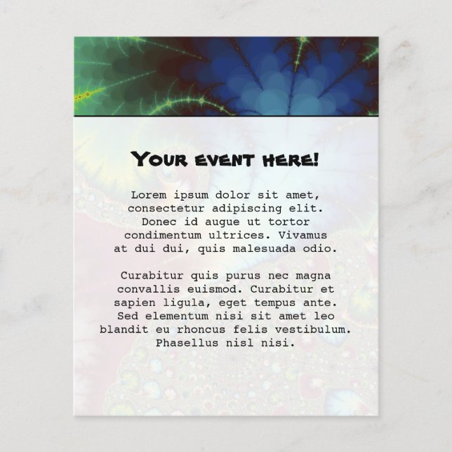 Flyer Arte fractal Joanie 50 (Frente)