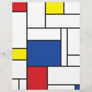 Flyer Arte Moderno De Stijl Geométrico Minimalista Mondr