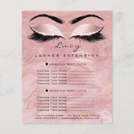 Flyer Artista de maquillaje 1 Página Lash Purpurina List