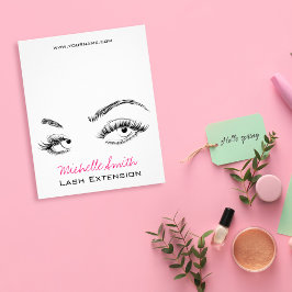 Flyer Artista de maquillaje azota los brotes negro y bla