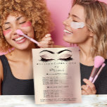Flyer Artista de maquillaje Belleza Brown azota Rosa de<br><div class="desc">¿Busca una manera profesional y atractiva de mostrar sus servicios y precios a clientes potenciales? No busque más que nuestra Lista de Precios y Servicios Decorados con el Rosa Purpurina Ojos Volante! Nuestro diseño de volante atraerá la atención con su impresionante diseño de ojos rosa purpurina dorado. Es visualmente atractivo...</div>