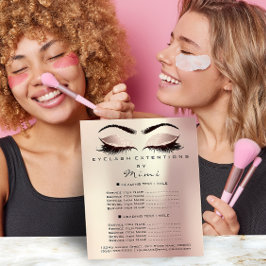 Flyer Artista de maquillaje Belleza Brown azota Rosa de 