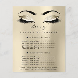Flyer Artista de maquillaje Belleza Lash Purpurina Lista