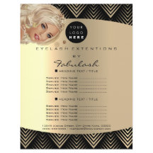 Artista de maquillaje Belleza Oro Logotipo Negro P