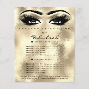 Flyer Artista de Maquillaje Belleza Pestañas Brillantes 