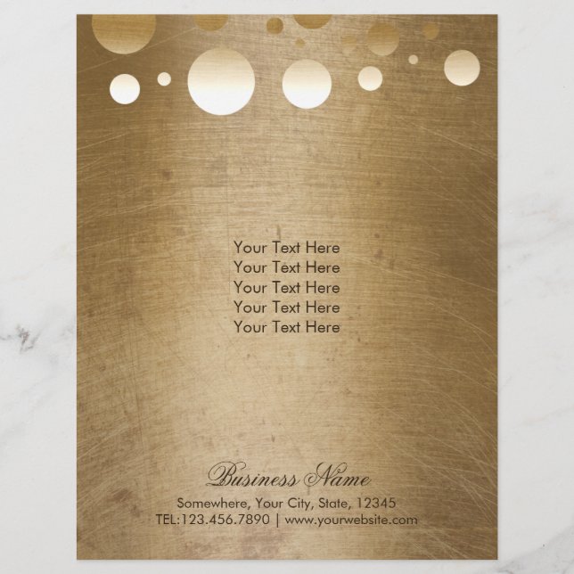 Flyer Artista de maquillaje Confetti de oro moderno Grun (Frente)