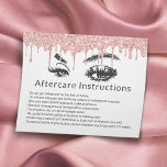 Flyer Artista de maquillaje de Eyelash Rosa de Oro Drime<br><div class="desc">Lazas Eyelash Maquillaje Artista Rosa Oro Dripping Instrucciones Después del cuidado.</div>