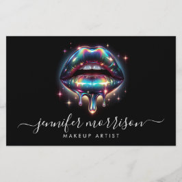 Flyer Artista de maquillaje de labios holográficos brill