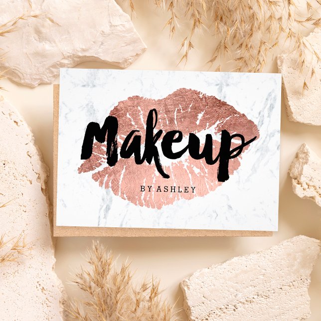 Flyer Artista de maquillaje labra mármol de tipografía d (Subido por el creador)