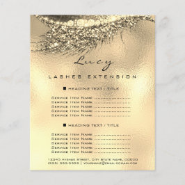 Flyer Artista de maquillaje Lash Glam 2 páginas Lista de