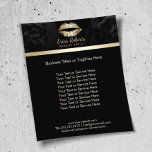 Flyer Artista de maquillaje Lujo Litros de Oro Clásico F<br><div class="desc">El Oro Artista De Maquillaje Lipa Los Folletos Del Salón De Belleza Floral Negra.</div>