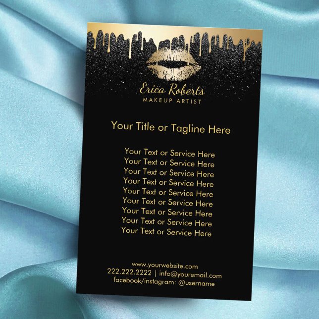 Flyer Artista de maquillaje Oro Lips Moderno Dris Purpur (Subido por el creador)