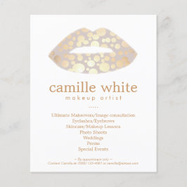 Flyer Artista de maquillaje Oro Lips Salón de Belleza