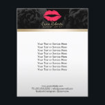 Flyer Artista de maquillaje Red Lips Black Floral Beauon<br><div class="desc">Artista De Maquillaje Rojo Lips Black Floral Beauty Salon Brochures.</div>