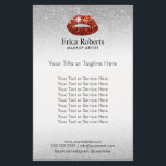 Flyer Artista de maquillaje Red Lips Silver Purpurina Sa<br><div class="desc">Artista de maquillaje Rojo Lips Plata Purpurina Salones de Belleza Volantes.</div>