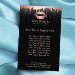 Flyer Artista de maquillaje Rosa de Oro Lips Salón de Be<br><div class="desc">Artista De Maquillaje Derivando Oro Rosa Lipa Brochures Salón De Belleza.</div>