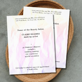 Flyer Artista de maquillaje rosa elegante y moderno