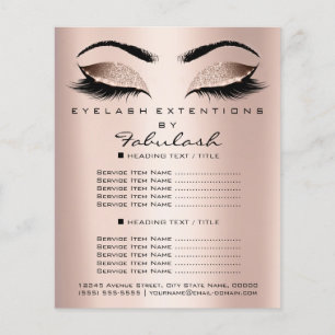 Flyer Artista de Maquillaje Salón de Belleza Brillo Foll
