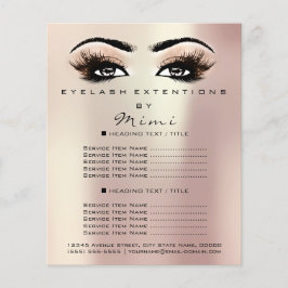 Flyer Artista de Maquillaje Salón de Belleza Pestañas Fo
