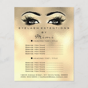 Flyer Artista de Maquillaje Salón de Belleza Pestañas Fo