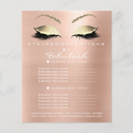 Flyer Artista de maquillaje Salón de belleza Purpurina d