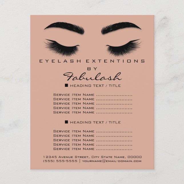 Flyer Artista de maquillaje Salón de belleza Volador SPA (Frente)