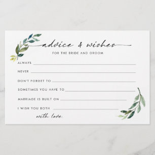 Flyer Asesoramiento minimalista de follaje para la novia