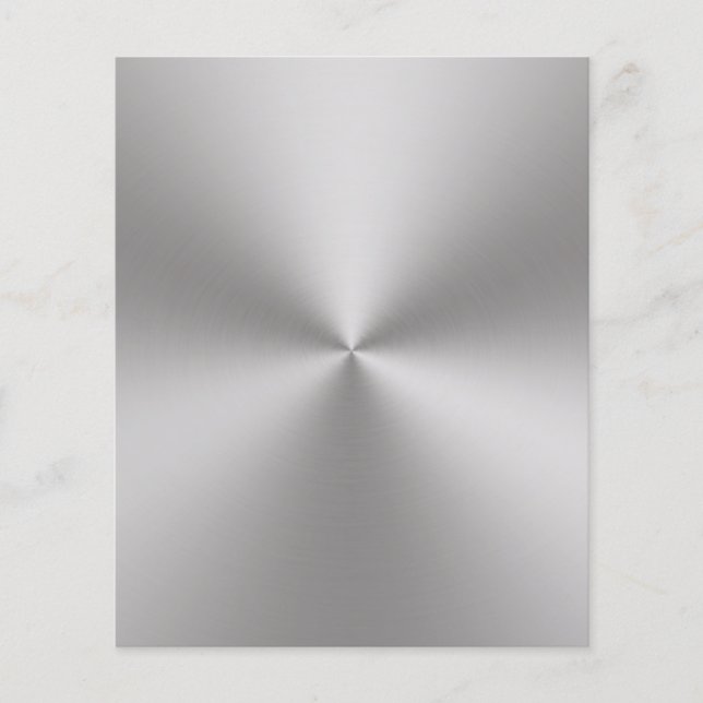 Flyer Aspecto Metalizado cepillado radial en blanco (Frente)