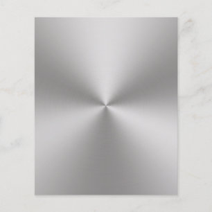 Flyer Aspecto Metalizado cepillado radial en blanco