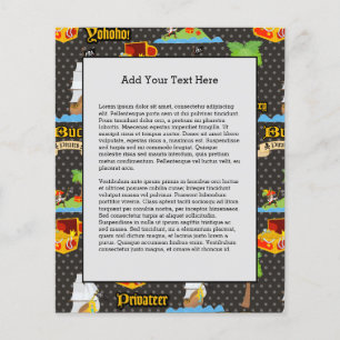 Flyer Ataque de la bandera pirata de la isla del tesoro