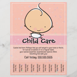 Flyer Atención a la infancia. Canción de niños.folleto d