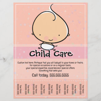 Flyer Atención a la infancia. Canción de niños.folleto d