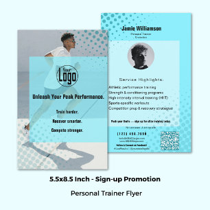 Flyer Atraer a los atletas entrenador personal avanzado 