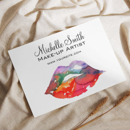 Flyer Audaces labios arcoíris acuarela dibujo maquillaje