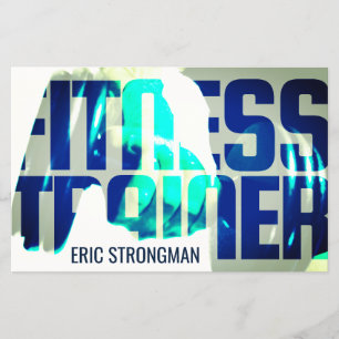 Flyer Audaz entrenador de fitness de mezcla gigante azul