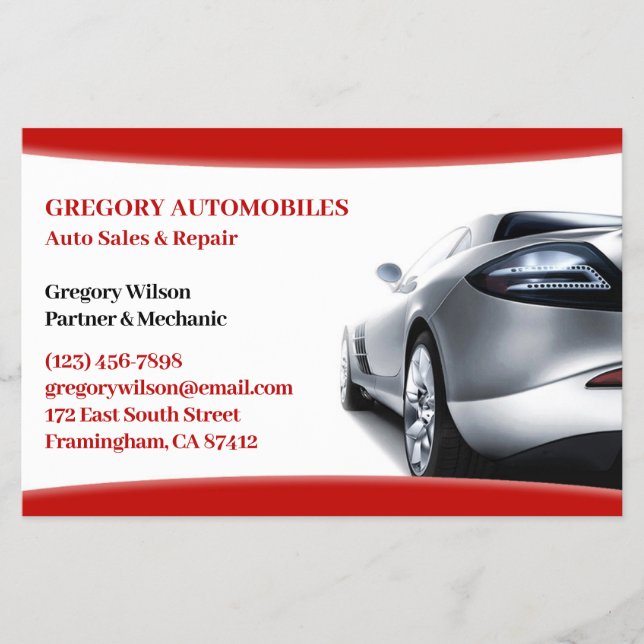 Flyer Auto Carros (Frente)