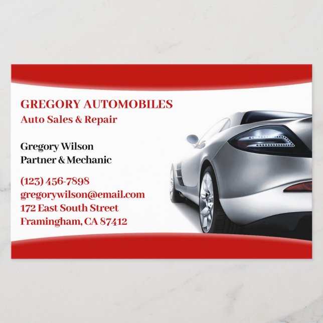 Flyer Auto Carros (Frente)
