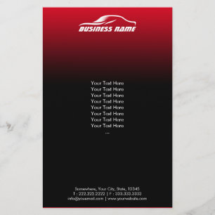 Flyer Auto Detailing Black & Red Automotive moderno