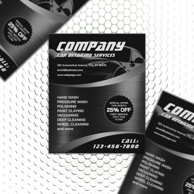 Flyer Automóvil metálico moderno (Subido por el creador)