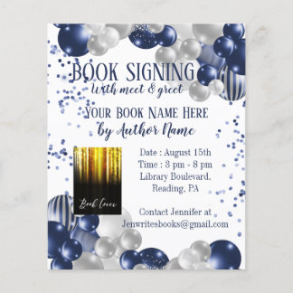 Flyer Autor de globos de firma de libros