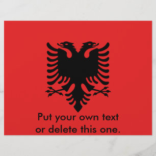 Flyer Aviador con la bandera de Albania