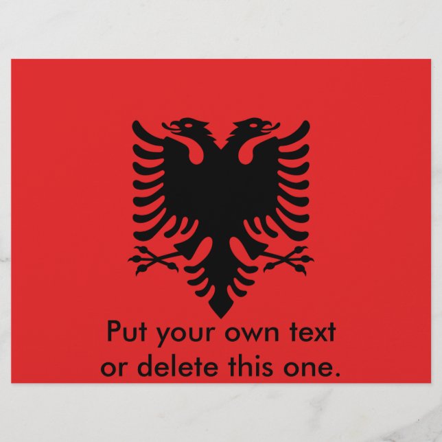 Flyer Aviador con la bandera de Albania (Frente)