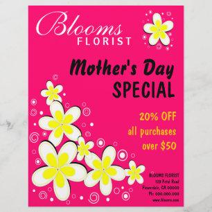 Flyer Aviadores florales del aviador del Frangipani de