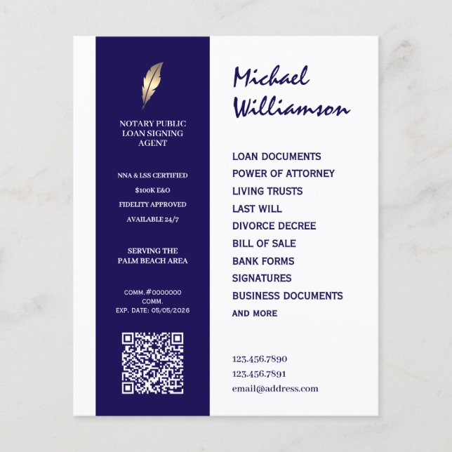 Flyer Aviso de estilo corporativo limpio (Frente)